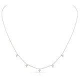14K Yellow Gold Diamond Trio Drop Dangle Necklace-Necklaces-MAJOLIE-WHITE GOLD-