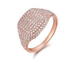 14K Rose Gold Diamond Pinky Ring