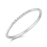 14K Yellow Gold Diamond Top Band-Rings-majolie-WHITE GOLD-