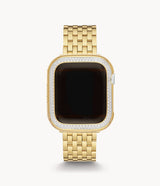 Michele Series 7 and 8, 41MM Diamond Case For Apple Watch in 18K Gold-Plated