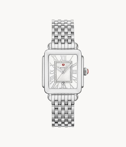 Michele Deco Madison Mid Stainless Steel Diamond Dial Watch-Watches-Michele-