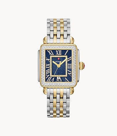 Michele Deco Madison Two-Tone 18k Gold-Plated Diamond Watch-Watches-Michele-