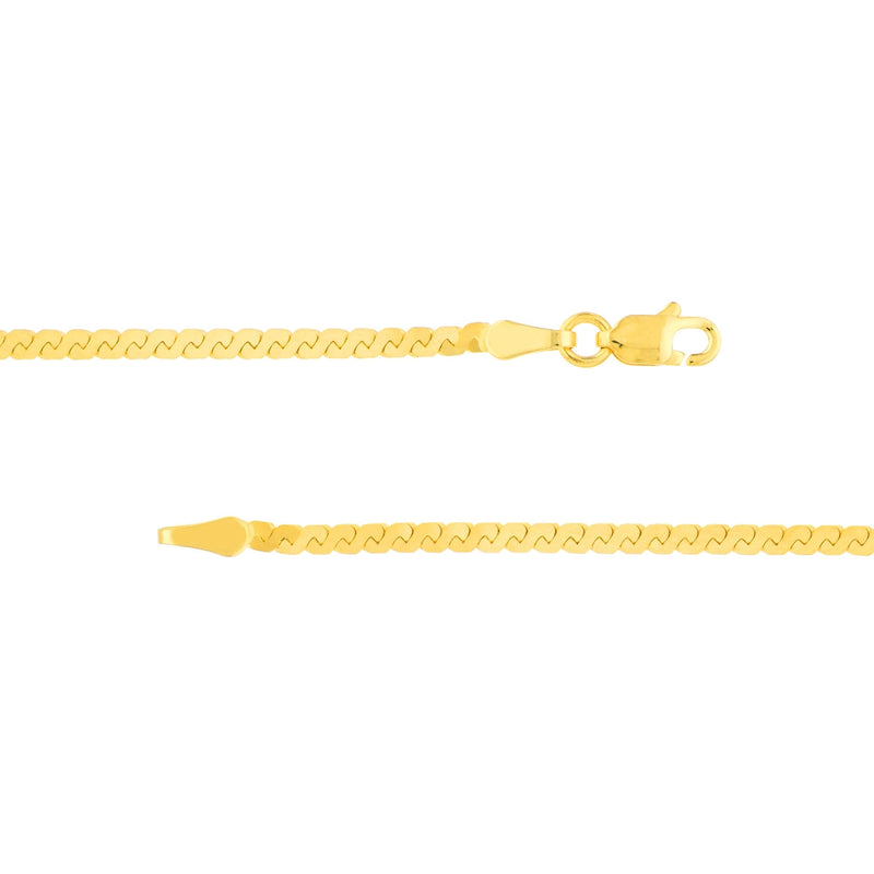 14K Yellow Gold Serpentine Bracelet