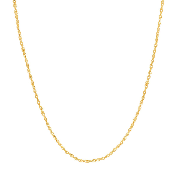 14K Yellow Gold Sparkle Singapore Necklace