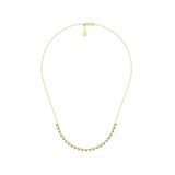14K Yellow Gold Diamond Choker Adjustable Necklace