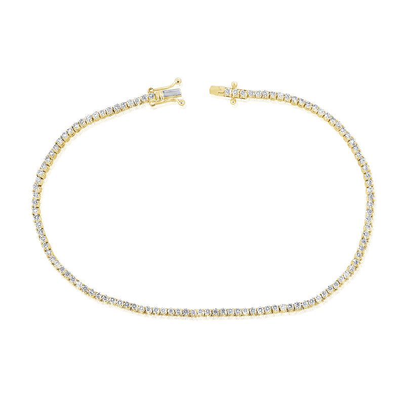 14K White Gold Diamond Petite Tennis Bracelet-Bracelets-Maurice's Jewelers-YELLOW GOLD-