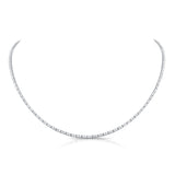 14K Rose Gold Diamond Tennis Necklace-Necklaces-Maurice's Jewelers-WHITE GOLD-