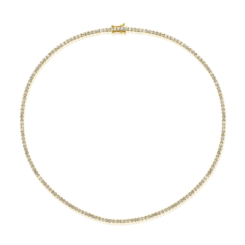 14K Rose Gold Diamond Tennis Necklace-Necklaces-Maurice's Jewelers-