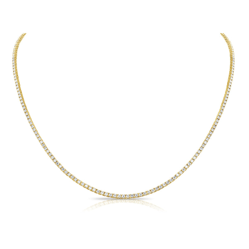 14K Rose Gold Diamond Tennis Necklace