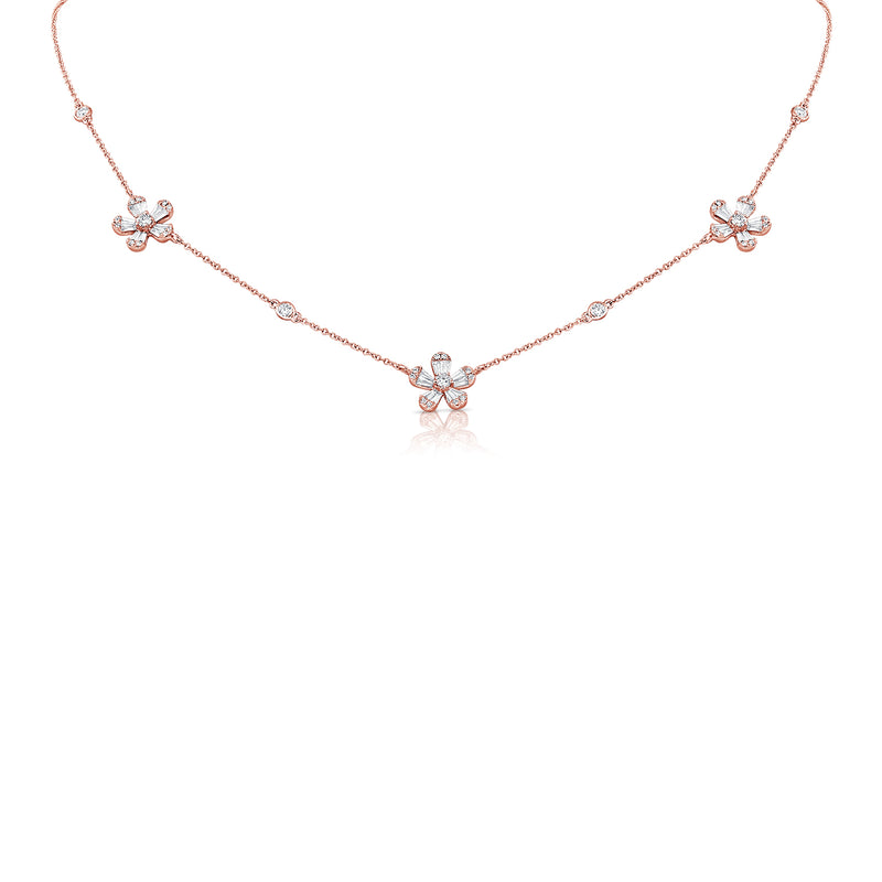 925 SILVER ROSE GOLD FLOWER PENDANT