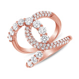 14K Yellow Gold Diamond Intertwined Ring-Rings-Maurice's Jewelers-ROSE GOLD-