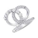 14K Yellow Gold Diamond Intertwined Ring-Rings-Maurice's Jewelers-WHITE GOLD-