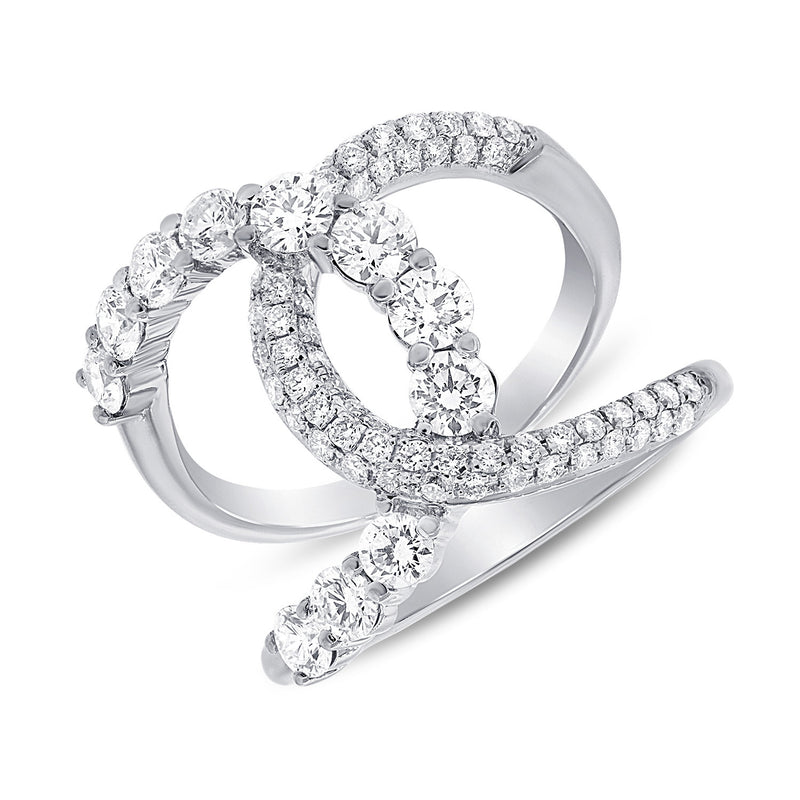 14K Yellow Gold Diamond Intertwined Ring-Rings-Maurice's Jewelers-WHITE GOLD-
