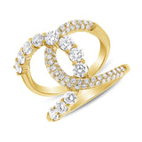 14K Yellow Gold Diamond Intertwined Ring-Rings-Maurice's Jewelers-YELLOW GOLD-