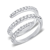 14K Yellow Gold Diamond Swirl Ring-Rings-aaron jewelry-WHITE GOLD-