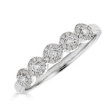 14K .25Ct Diamond Halo Ring-Rings-Maurice's Jewelers-White Gold-