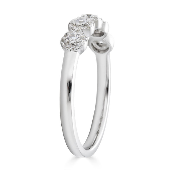 14K .25Ct Diamond Halo Ring