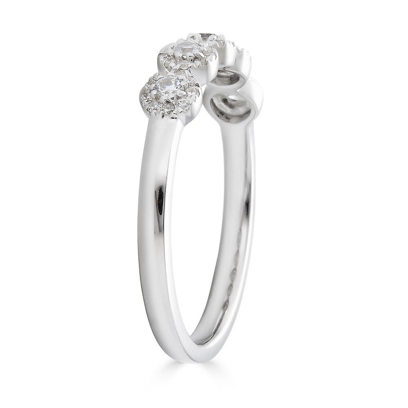 14K .25Ct Diamond Halo Ring-Rings-Maurice's Jewelers-