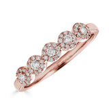 14K .25Ct Diamond Halo Ring-Rings-Maurice's Jewelers-Rose Gold-