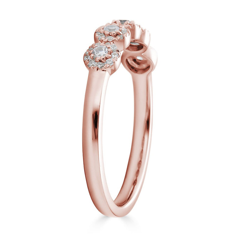 14K .25Ct Diamond Halo Ring-Rings-Maurice's Jewelers-