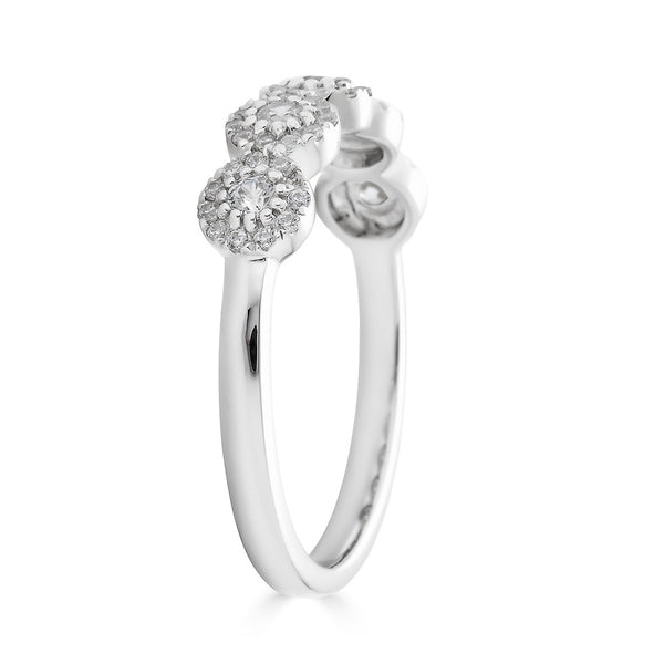 14K .40Ct Diamond Halo Ring-Rings-Maurice's Jewelers-