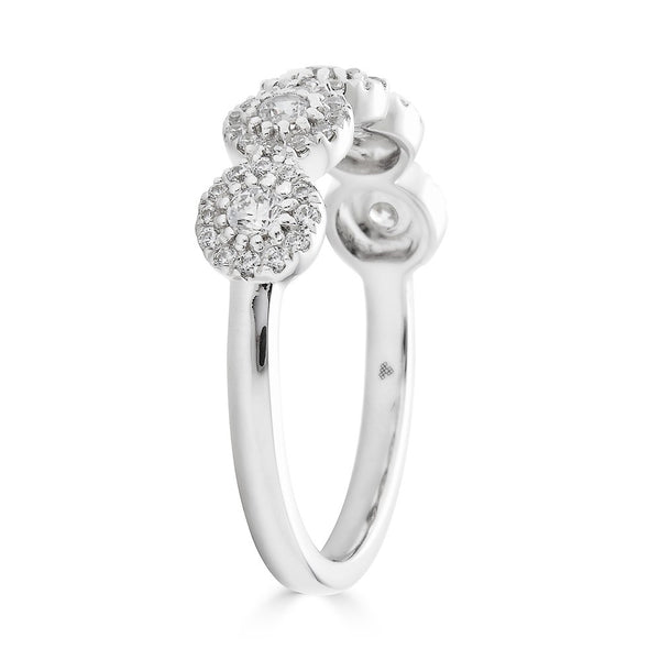 14K .50Ct Diamond Halo Ring