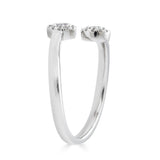 14K Diamond Halo Open Twisted Ring-Rings-Maurice's Jewelers-