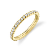 14K White Gold Diamond 2.4mm Eternity Band