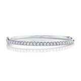 14K White Gold Diamond Bangle-Bracelets-Maurice's Jewelers-WHITE GOLD-