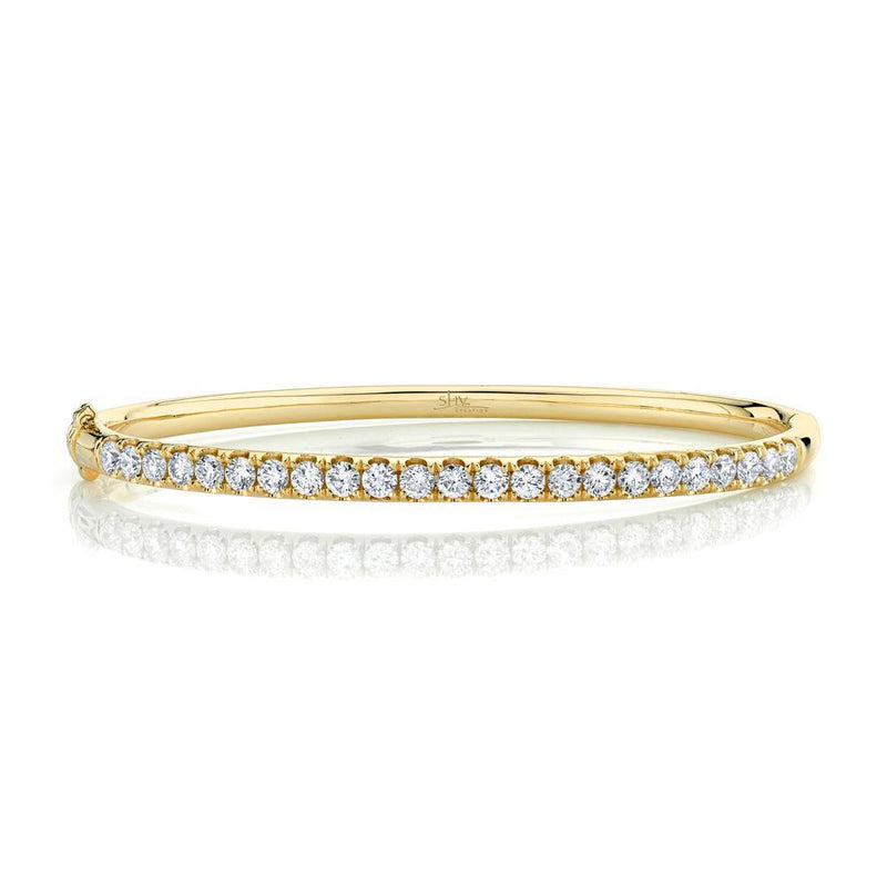 14K White Gold Diamond Bangle-Bracelets-Maurice's Jewelers-YELLOW GOLD-