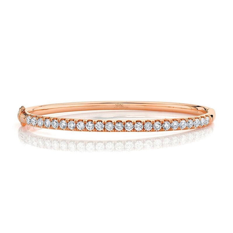 14K White Gold Diamond Bangle-Bracelets-Maurice's Jewelers-ROSE GOLD-
