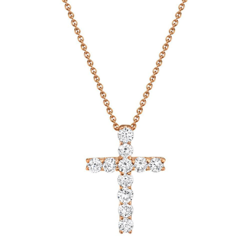 Rose gold diamond cross Clearance
