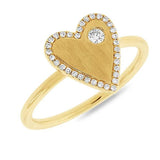 14K White Gold Diamond Heart Ring