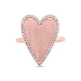 14K White Gold Large Diamond Heart Ring-Rings-Maurice's Jewelers-5-Rose Gold-