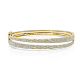 14K Rose Gold Diamond Pave Split Bangle