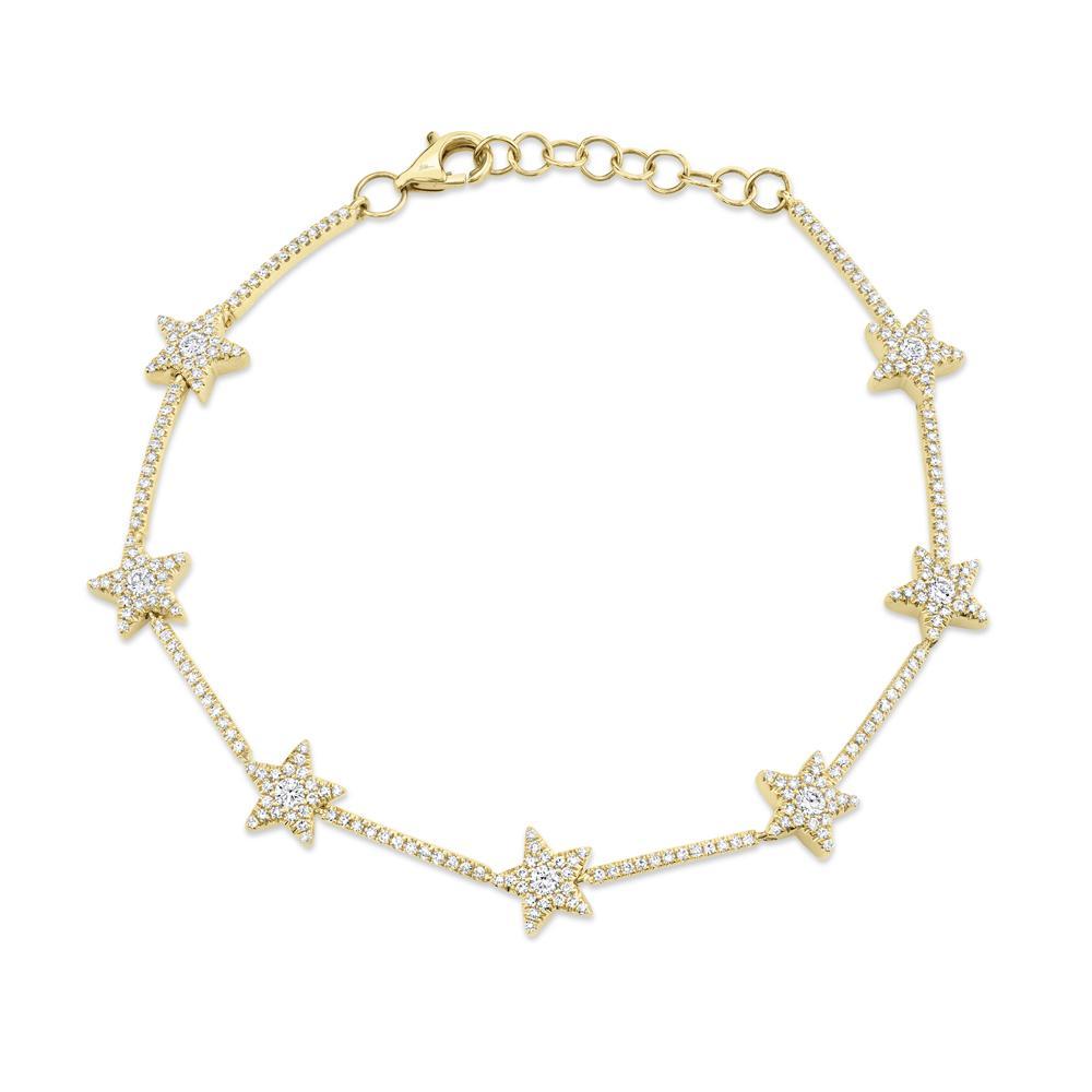 14K White Gold Diamond Star Bracelet – Maurice's Jewelers