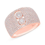 14K Yellow Gold Diamond Pave Slider Ring-Rings-Maurice's Jewelers-ROSE GOLD-