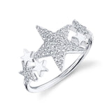14K Yellow Gold Diamond Star Constellation Ring-Rings-Maurice's Jewelers-WHITE GOLD-