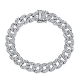 14K Rose Gold Diamond Pave Link Bracelet-Bracelets-Maurice's Jewelers-White Gold-