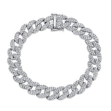 14K Yellow Gold Diamond Pave Link Bracelet-Bracelets-Maurice's Jewelers-White Gold-
