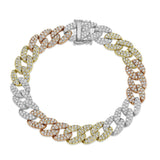 14K Yellow Gold Diamond Pave Link Bracelet-Bracelets-Maurice's Jewelers-Multitoned-