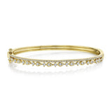 14K Yellow Gold Diamond Double Row Bangle-Bracelets-Maurice's Jewelers-YELLOW GOLD-