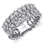 14K White Gold Round and Pear Diamond Ring-Rings-Maurice's Jewelers-