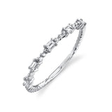 14K White Gold Diamond Baguette Band-Rings-Maurice's Jewelers-WHITE GOLD-