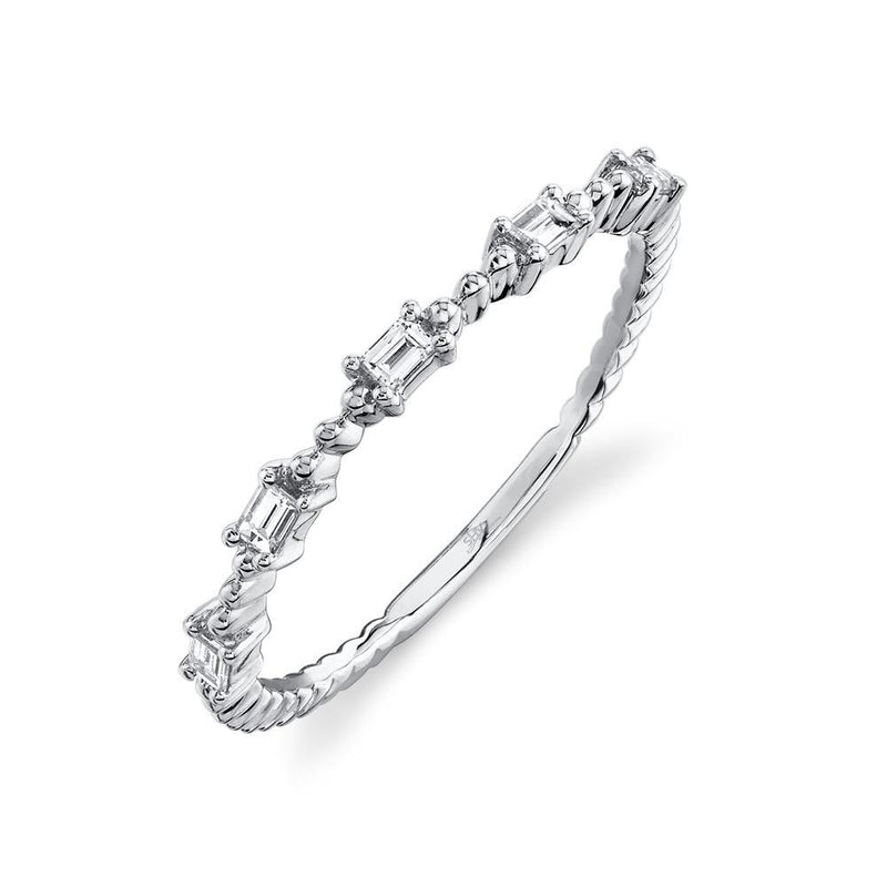 14K White Gold Diamond Baguette Band-Rings-Maurice's Jewelers-WHITE GOLD-