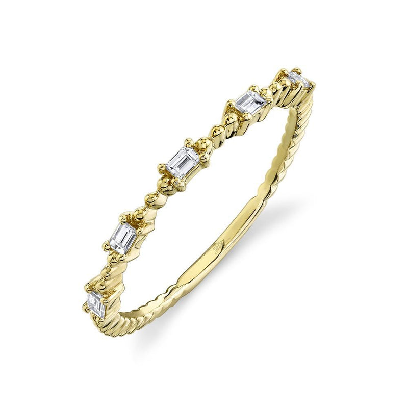 14K White Gold Diamond Baguette Band-Rings-Maurice's Jewelers-YELLOW GOLD-