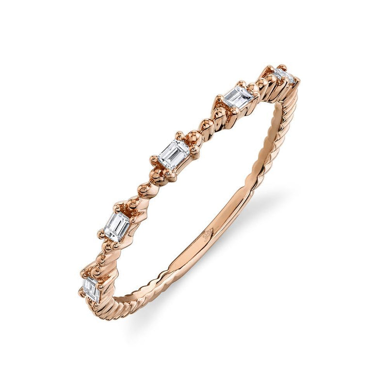 14K White Gold Diamond Baguette Band-Rings-Maurice's Jewelers-ROSE GOLD-