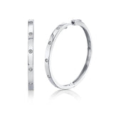 14K Yellow Gold Diamond Hoop Earrings-EARRINGS-Maurice's Jewelers-WHITE GOLD-