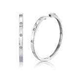 14K Rose Gold Diamond Hoop Earrings-Earrings-Maurice's Jewelers-WHITE GOLD-