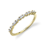 14K Rose Gold Round + Baguette Diamond Band-Rings-Maurice's Jewelers-YELLOW GOLD-